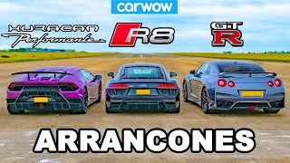 Lamborghini Huracán vs Audi R8 vs Nissan GT-R - ARRANCONES