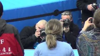 Sochi 2014 Brian Joubert going to kiss&cry after SP 00694