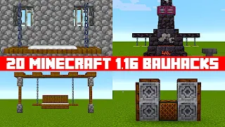 20 Bauhacks in Minecraft 1.16 | 20 Minecraft 1.16 Tipps und Tricks | LarsLP
