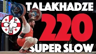 Lasha Talakhadze 220kg Snatch World Record Super Slow Mo (105kg+, Georgia) [4k]