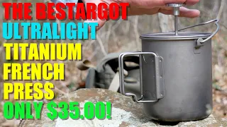 The BEST ULTRALIGHT Titanium French Press - Bestargot Titanium French Press Review