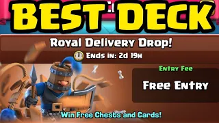 #1 BEST DECK FOR ROYAL DELIVERY DROP CHALLENGE IN CLASH ROYALE!