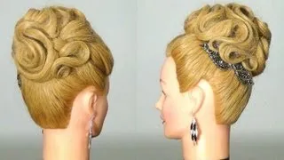 Вечерняя, свадебная прическа. Wedding prom hairstyles for long hair.