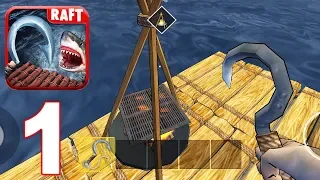 Ocean Nomad - Raft Survival - Walkthrough Gameplay Part 1 - The beginning of survival (Android Ios)