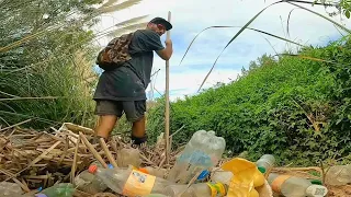 Rescate de peces y explorando naturaleza. acuario urbano, pesca urbana