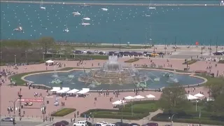 Chicago's Buckingham Fountain Turns On