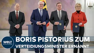 SCHLOSS BELLEVUE: Bundespräsident Steinmeier ernennt Boris Pistorius zum Verteidigungsminister