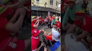 Wales football fans serenade blind 10-year-old boy at first big game