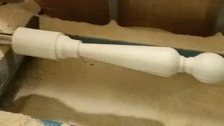 Делаем балясины на чпу станке материал сосна пила вместо резца