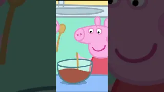 Peppa Bakes A Chocolate Cake! #shorts #peppapig