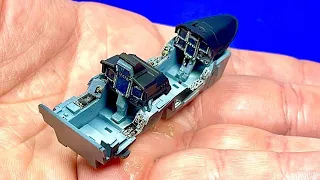 Step by step RedFox Studio 3D Cockpit Parts Application on Meng 1/48 EA-18G Growler