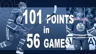 All 101 points for McDavid in 56 games!