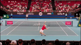 Denis Shapovalov v Jan-Lennard Struff Court Level Match ATP Cup 2022 4K 60FPS