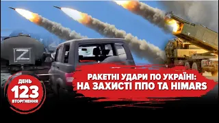 Ракетні удари по Києву. Партизани не сплять у Херсоні. HIMARS нищать орків / 123 день