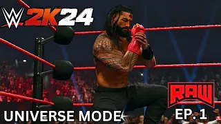 WWE 2K24 RAW EP. 1 | BIRTH OF A NEW ERA (UNIVERSE MODE)