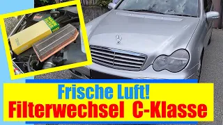 Luftfilter wechseln - Mercedes W203 C-Klasse - Air Filter change C-Class