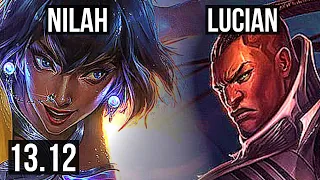 NILAH & Nautilus vs LUCIAN & Nami (ADC) | 10/1/7, Quadra, Legendary, 400+ games | KR Diamond | 13.12
