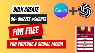 Create Viral Videos in Bulk with Canva & ChatGPT (MCQ Quiz) | Make Money on YouTube & Social Media