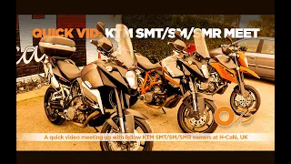 KTM SMT, SMR and SM owners meet for the first time at H-Café, near Oxford (September 2018).