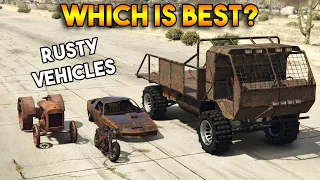 GTA 5 ONLINE : RUSTY RUINER VS TRACTOR VS WASTELANDER VS RAT BIKE (WHICH IS BEST?)