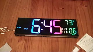 Review: HAITANG 16 inch RGB digital Wall Clock / Thermometer