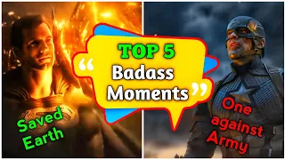 Top 5 Crazy Moments in Superhero Cinematic Universe Explained in Hindi @SUPER BATTLE