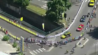 Wout van Aert falls Time trial tour de france 2019