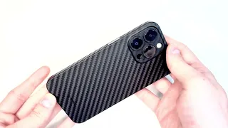 K-DOO Пластиковий чохол Air Carbon Fiber для iPhone 13 Pro - Чорного кольору