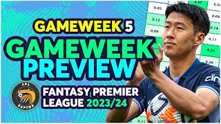 FPL GAMEWEEK 5 PREVIEW | HEUNG-MIN SON TIME? | Fantasy Premier League Tips 2023/24