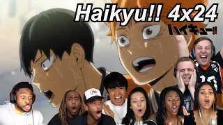 Haikyu!! 4x24 Reactions | Great Anime Reactors!!! | 【ハイキュー!!】【海外の反応】