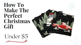 Sew The Perfect Christmas Gift Under $5/Sew Fabric Mug Rugs