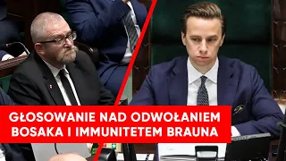 Głosowanie nad odwołaniem Bosaka. Braun traci immunitet