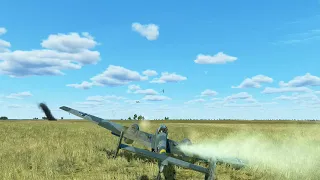 Бой с двумя Bf 110 E-2 с прикрышкой Bf 109 F-4