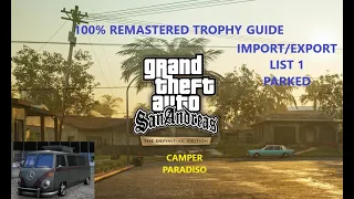 GTA San Andreas: The Definitive Edition: Import/Export List 1 - Camper - Paradiso