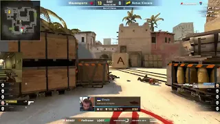 s1mple clutches out the round with a triple kill Mirage