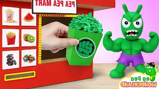 Pea Pea and Superhero Food Store Challenge | Pea Pea Wonderland - Cartoon for kids