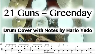 21 Guns - Green Day | Drum Cover with Notes by Hario Yudo