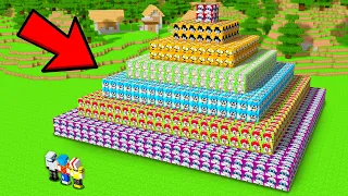 La PIRAMIDE de LOS COMPAS en MINECRAFT ❓😱 LUCKY BLOCKS