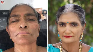 80 Year Old Grandma Makeup - Makeup Transformation - Amazing 😲Makeup vs No Makeup - Girl Makeup