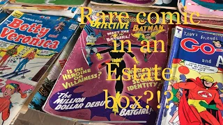 What's in the box? Estate sale treasure unboxing! I find a rare comic and more!