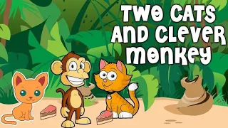 TWO CATS 🐭AND THE MONKEY 🐒#kids #munna #moralstories #englishstories#trending #education