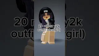 20 robux y2k girl outfit idea #roblox #shorts