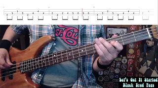 Let's Get It Started by Black Eyed Peas - Bass Cover with Tabs Play-Along