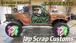 JAP SCRAP CUSTOMS - Garage Goofin- New Tires- Geo Tracker Welding