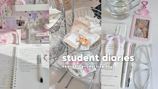 student diaries˚ʚ♡ɞ˚: study grind, midterms, realistic days as a student, birthday vlog ect.