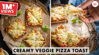 Creamy Veggie Pizza Toast Recipe | Quick Snack recipe | Home-made Pizza Sauce | Chef Sanjyot Keer