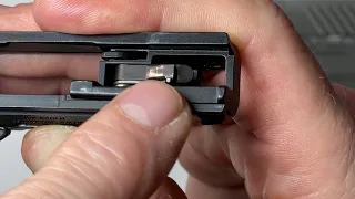 P365 slide will not go back on and takedown lever will not rotate.