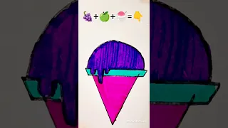 🍦+🌈#satisfying #trending #viral #videoshort #drawing2024arart educationart tips