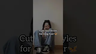 Cute hairstyles for long hair 🌼 #aesthetic #subscribe