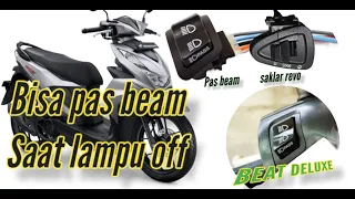 #EXPERIMEN | BIKIN SAKLAR ON OFF DAN PAS BEAM BUAT BEAT DELUXE LAMPU LED ORI